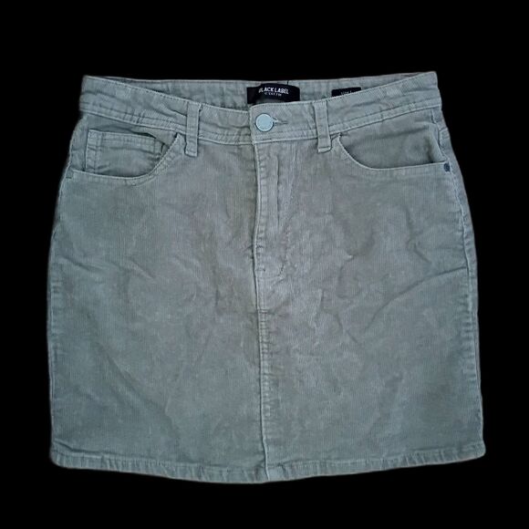 Black Label C'est Toi Gray Corduroy Miniskirt L Grunge Y2K Classics - Picture 1 of 5